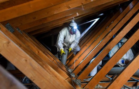 Vermiculite removal & decontamination in attic - Montreal
