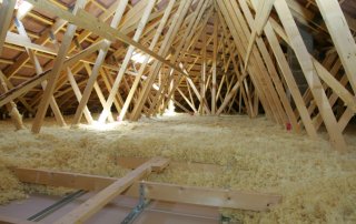 Isolation entretoit à la laine soufflée