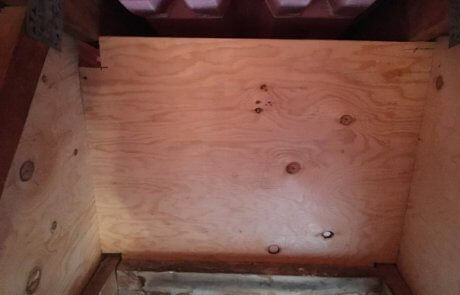 Isolation du toit, modification de la trappe d'accès