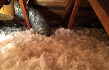 Isolation de toiture, laine soufflée